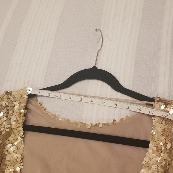 NWT Ark & Co Sequin Mini Dress, gold, size M - Picture 14 of 15